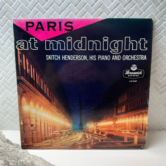 Skitch Henderson His Piano & Orchestra - Paris At Midnight - Brunswick LAT-8187 - Picture 1 of 6